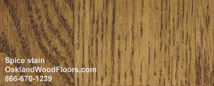 Spice wood floor stain color